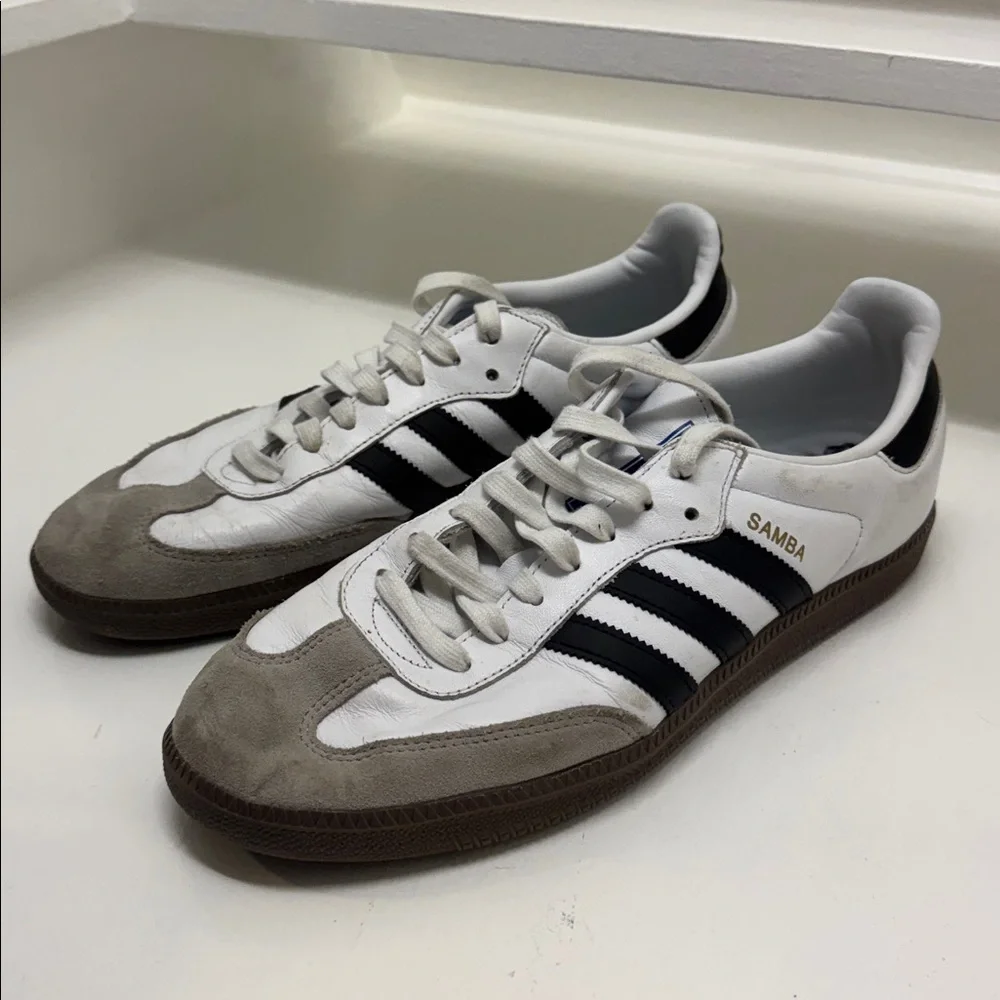 Adidas Samba White Leather Sneakers - Picture 5 of 5